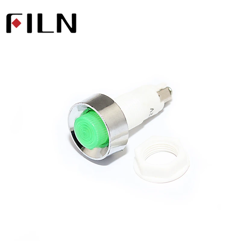 10mm Red Amber Green Plastic 220v indicator light neon bulbs (5)