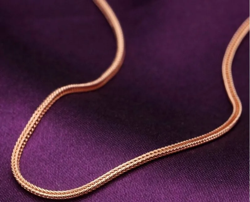 45cm L Pure Rose Gold Chain Necklace 