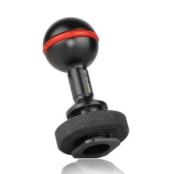 

Housing Case Cold Shoe to 1" Ball Mount Head Base Adapter Connector for Underwater Camera Diving Video/Flash/Strobe Lights