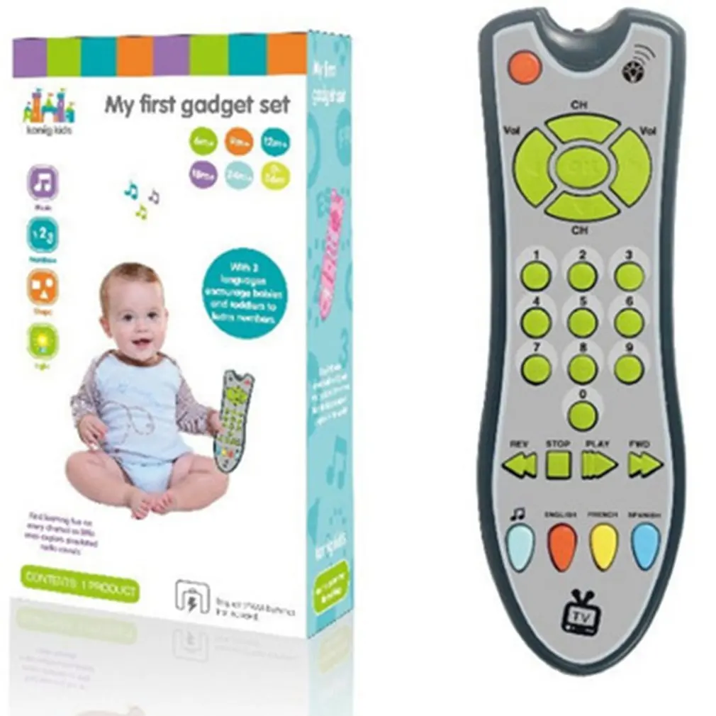 Детские игрушки музыкальный мобильный телефон ТВ пульт дистанционного управления Ранние развивающие игрушки электрические цифры дистанционная обучающая машина, игрушка в подарок для ребенка