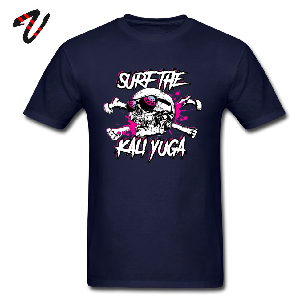 Mens Prevailing Design Tees Crewneck Mother Day Cotton Fabric T Shirt Casual Short Sleeve Surfin the kali yuga T Shirt Surfin the kali yuga 13835 navy