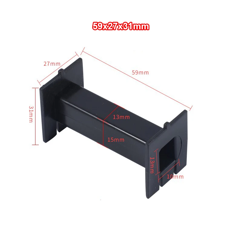 2 шт. квадратный индуктор обмотка рамы усилитель кроссовер бобина провода катушки утолщенной индуктивности Скелет# черный - Цвет: 59x27x31mm