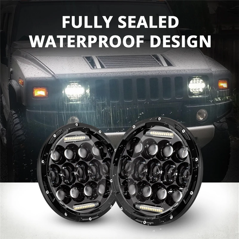 Auxmart LED 2 шт. 7 дюймов 150 Вт фара для Jeep Wrangler Land Rover Hummer Harley Светодиодная лампа H4 H13