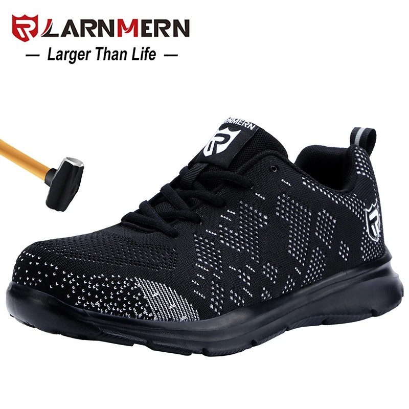 LARNMERN رجل الصلب اصبع القدم أحذية عمل واقية خفيفة الوزن تنفس مكافحة تحطيم مكافحة ثقب عاكسة حذاء رياضي كاجول LARNMERN رجل الصلب اصبع القدم أحذية عمل واقية خفيفة الوزن تنفس مكافحة تحطيم مكافحة ثقب عاكسة حذاء رياضي كاجول
