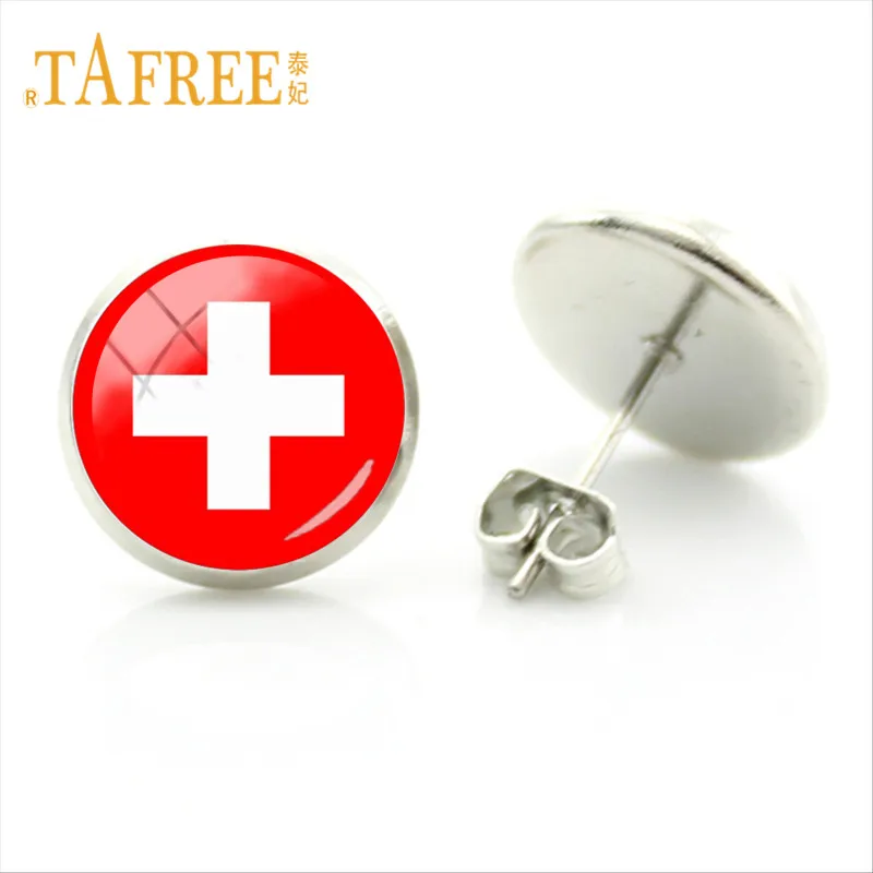 TAFREE флаг Турции Испании Японии Швеции серьги гвоздики 28 видов мира фото