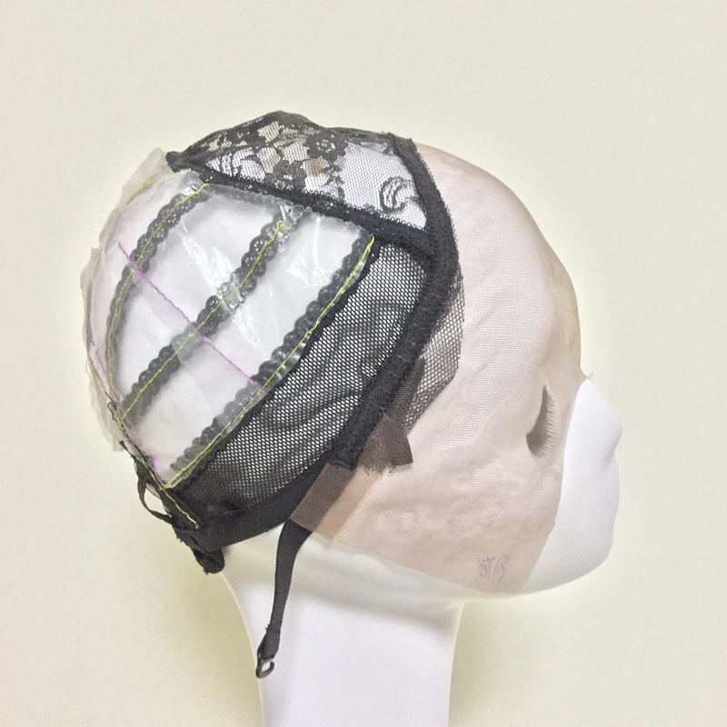 Mesh Front Glueless Lace Wig Cap For Making Wigs With Adjustable Straps Weaving Caps For Women Hair & Hairnets Easycap 6020