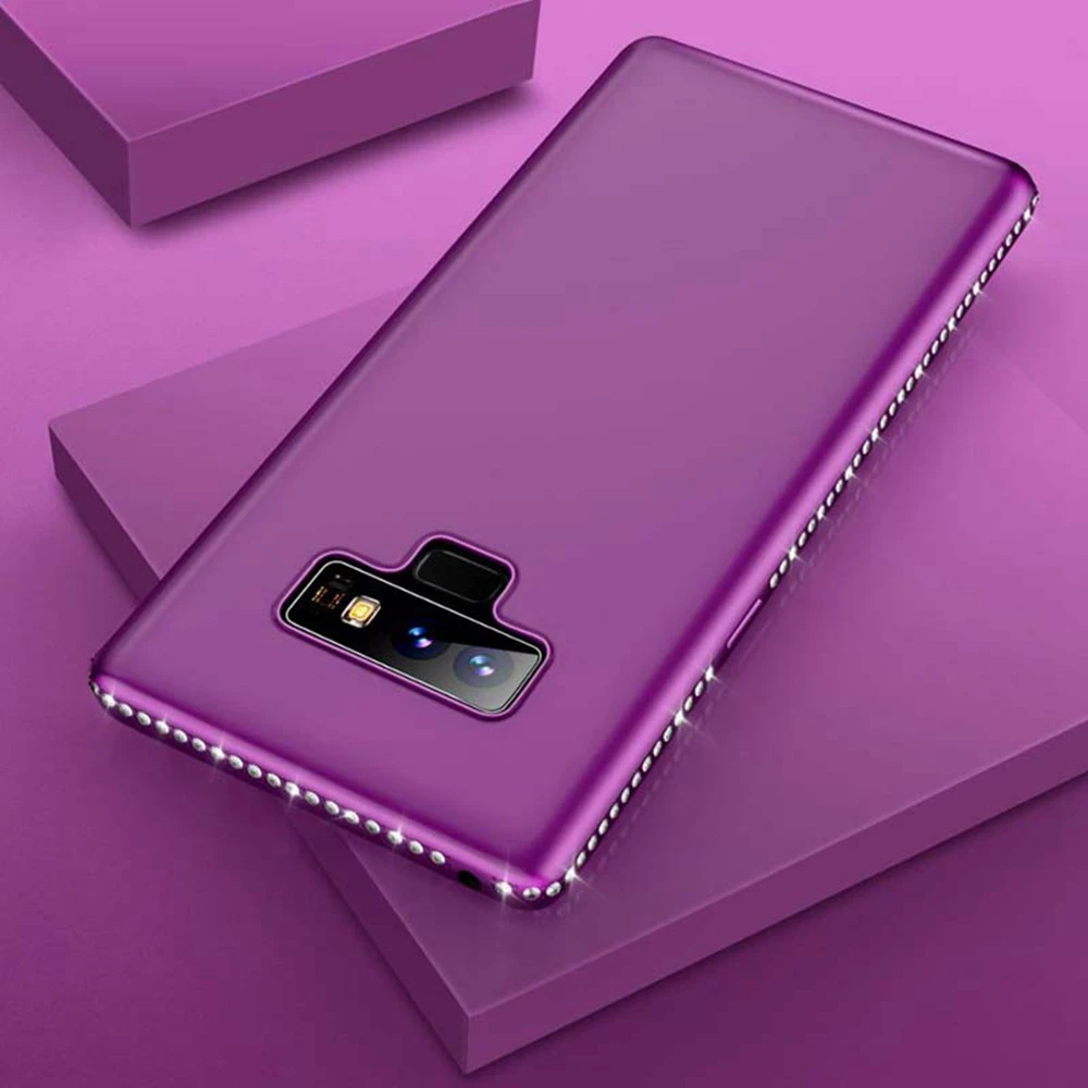 

Luxury Rhinestone Case For Samsung Galaxy Note 9 S10 Plus A6 A8 Plus Soft Silicone Cover for Galaxy S10 S7 edge S8 S9 Case Note9