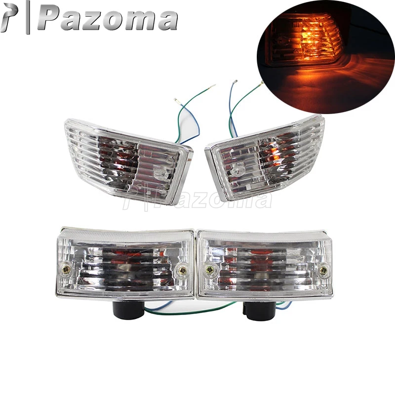 

Motorbike Transparent Lens Rear and Front Turn Signal Lamp Indicator Flash Blinker Light for Vespa P PX VSX VNX Stella