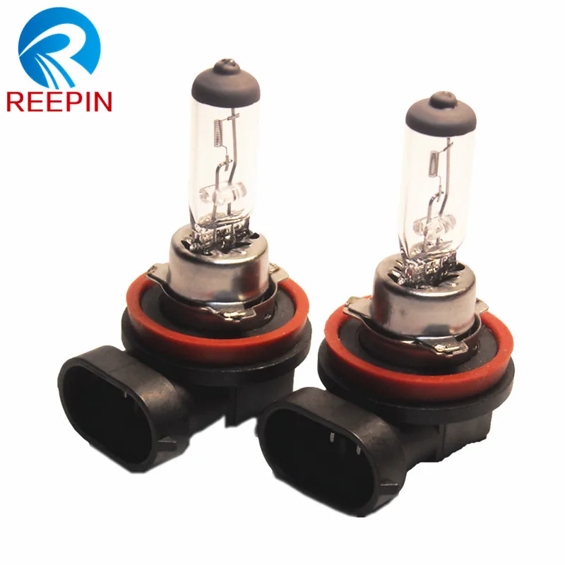 2pcs car fog lamp H11 12V 55W pgj19-2 clear car light source external lights foglights halogen bulb quartz glass CP010 drop ship