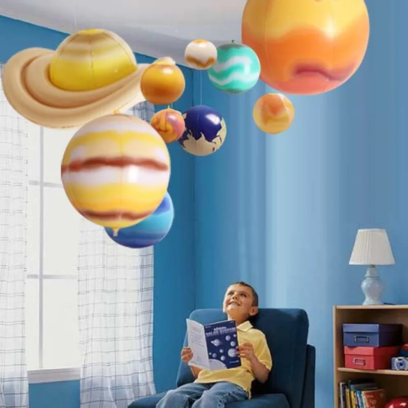 3.29 Inflatable Solar System Nine Planets Model Children Outdoor Fun Toys Kids Early Learning Toy Balls Birthday Party Favors2