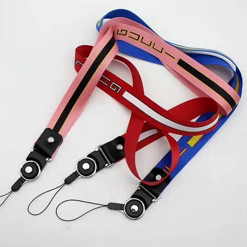 الحبل بطاقة الهوية ممر شارة حاملي الكرتون الهاتف الرقبة الأشرطة جيم مفتاح/الهاتف المحمول USB حامل DIY شنق حبل الوهق الحبل