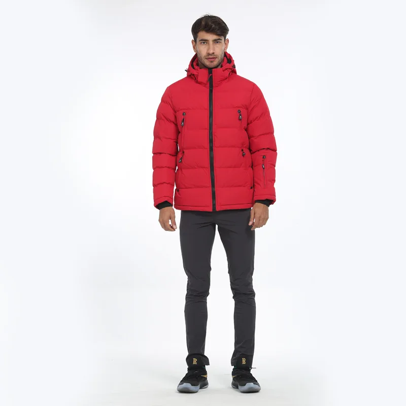 Сиамская Кепка для мужчин Cutton Parkas Новая модная зимняя свободная теплая однотонная Верхняя одежда теплое Мужское пальто Zippes повседневные теплые парки