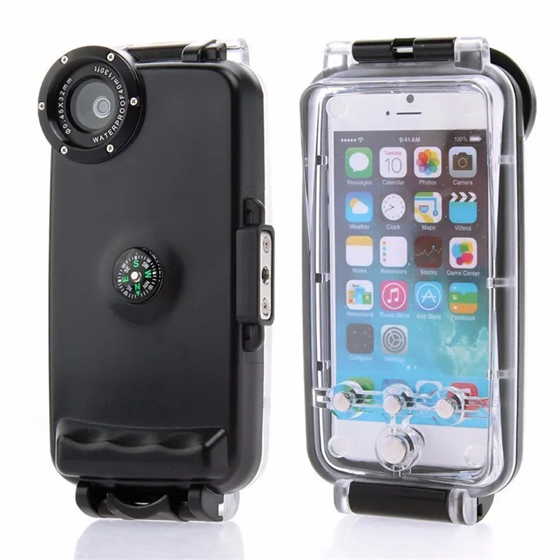 40M-130ft-40M-Underwater-Waterproof-Hard-Diving-Case-IPX8-Protection-Housing-For-iPhone-6-6S-4