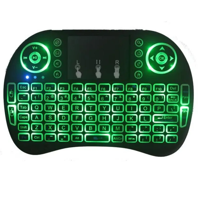 RGB mi ni Беспроводная клавиатура Air mouse USB Дистанционное управление освещение тачпад