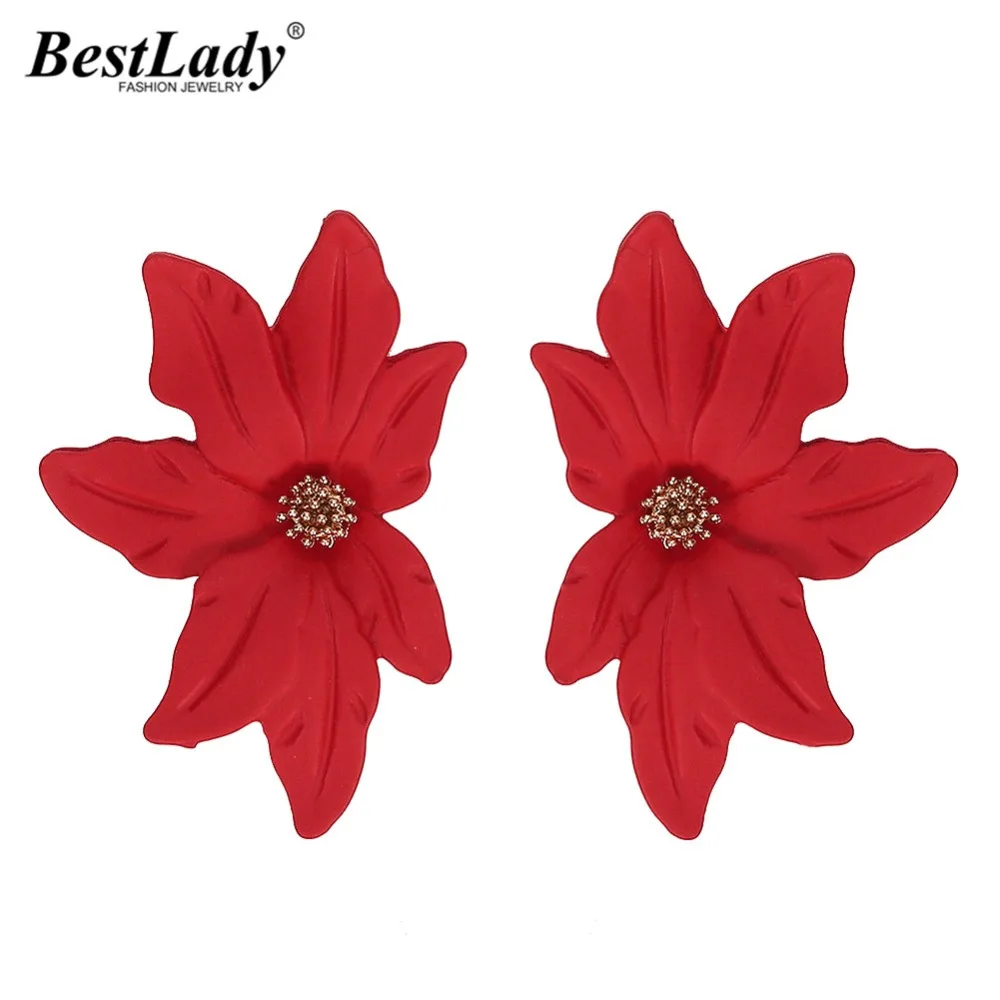 

Best lady New Arrivals Boho Flowers Stud Earrings for Wedding Cute Gifts Women Bridal Korean Earrings Statement Jewelry Hot Sale