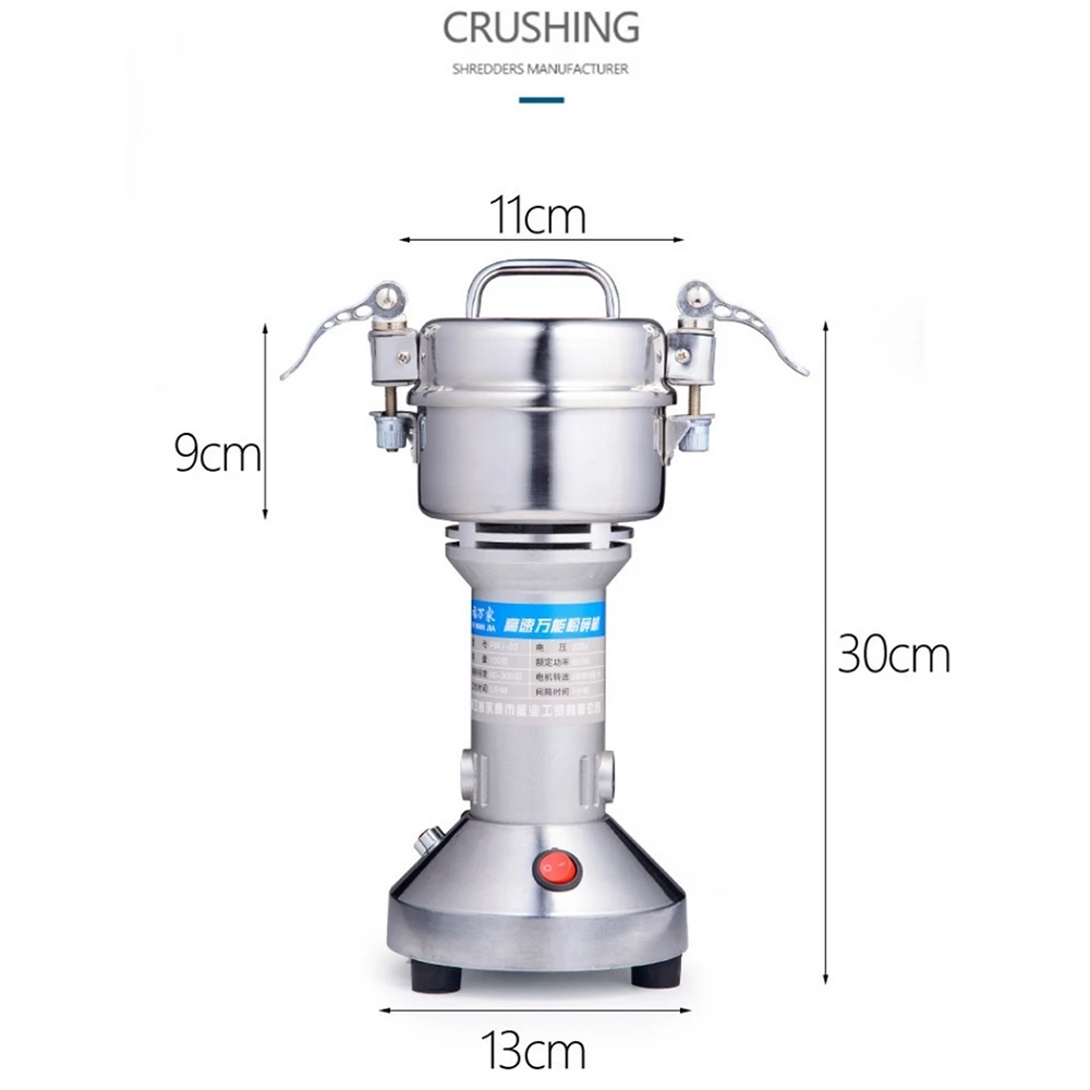 Электрическая мельница для зерен, дробилка для специй, трав, злаков, кофе, дробилка, сухая еда порошок, машина, высокая скорость, 220 В, 650 Вт, 150 г, портативная