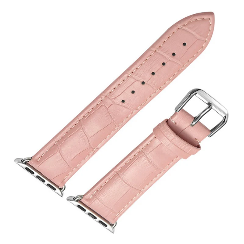 

red Quality Genuine Cow leather strap bracelet watch band 42mm 38mm Apple iWatch new series 1 2 3 for sale