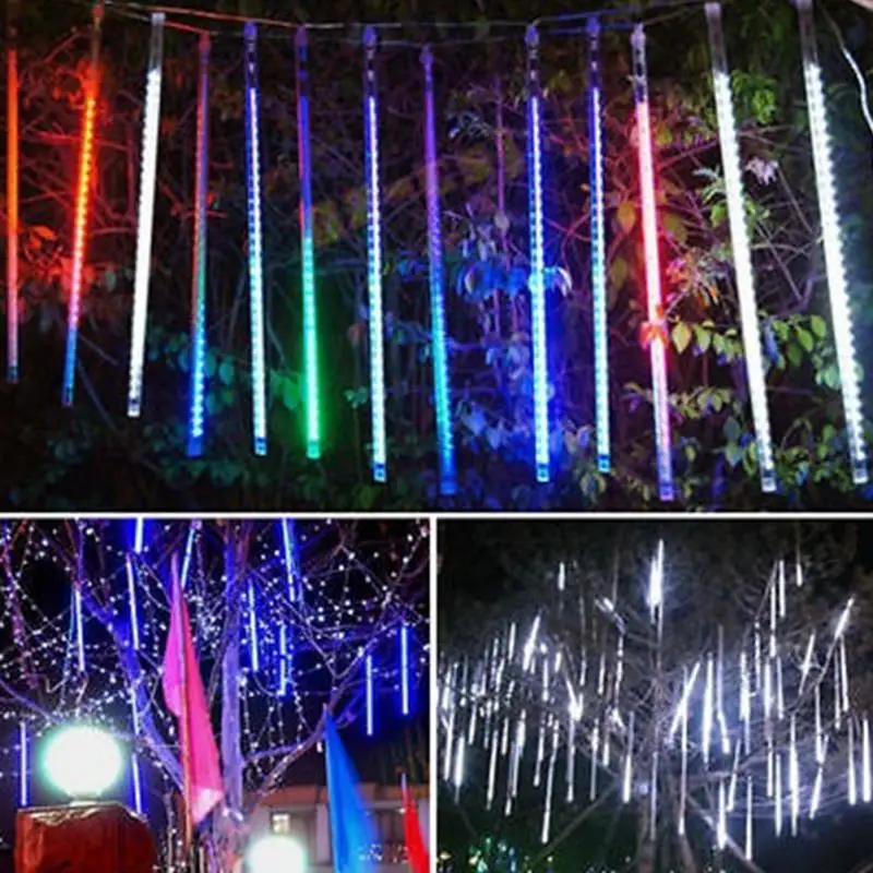 20/30/50cm 8 Tubes Meteor Shower Rain Tubes LED Christmas Lights for