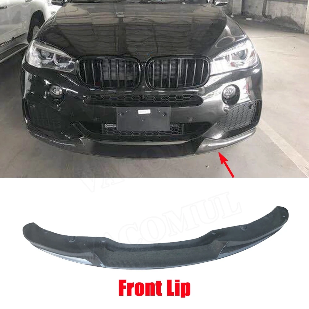 Углеродное волокно передний спойлер задний диффузор для губ разветвители BMW X5 F15 M
