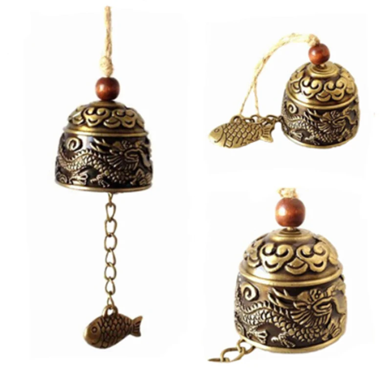 

Blessing Bell Luck Fish Feng Shui Bell Blessing Good Luck Fortune Hanging Wind Chime Decorative Pendant Car Decor Gift Crafts