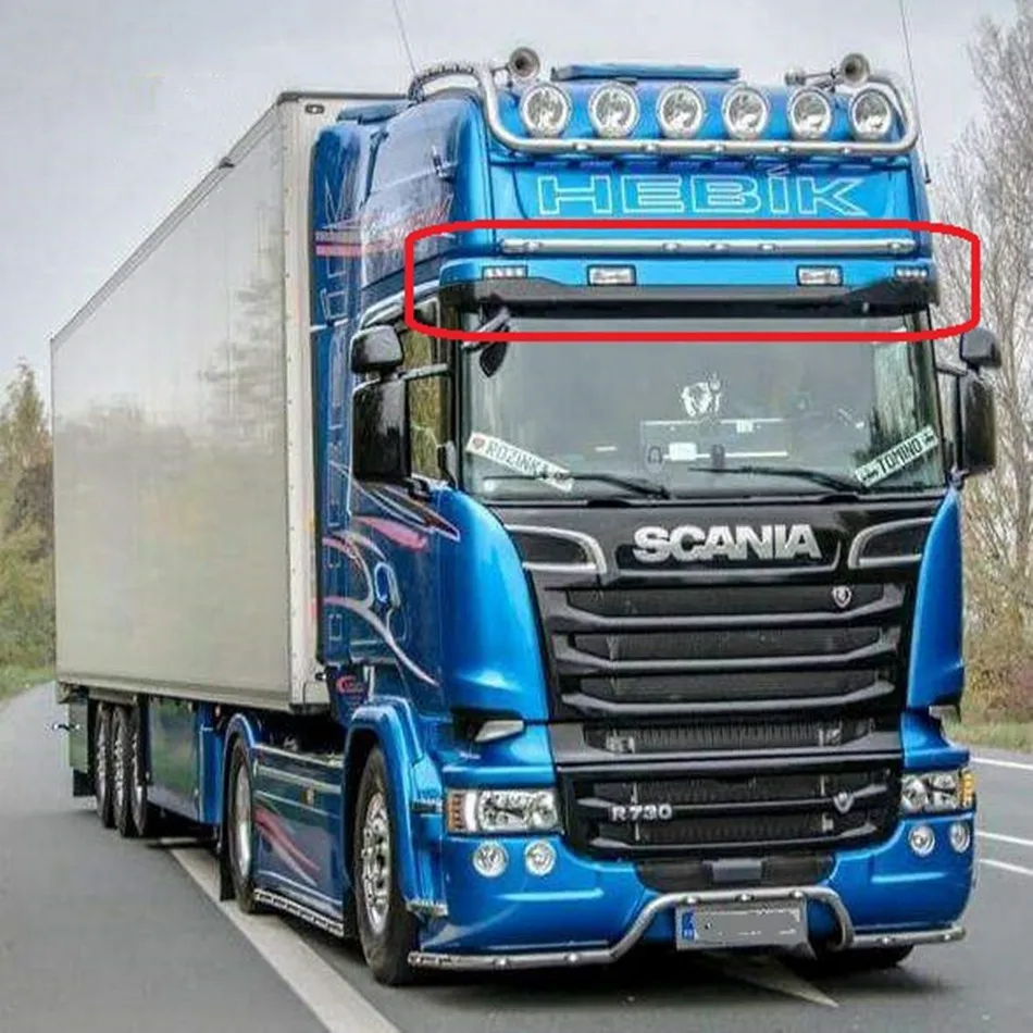 

RC tamiya truck upgrade parts sun shield led lights lamp for 1/14 rc tamiya scania accessories R620 actros 56323 R470 toys truck
