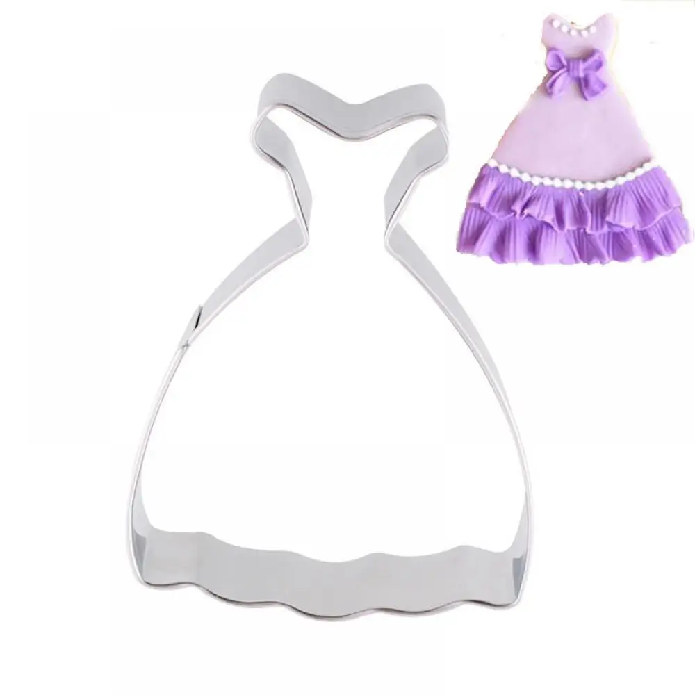 

Cookie Cake Biscuit Fondant Dress Shape Cutter Mould Baking Molds Tool Kitchen Supplies Cake decoration free shipping