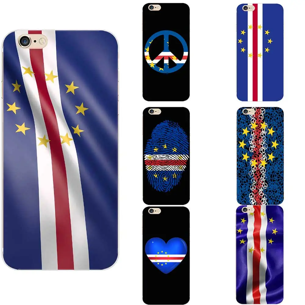 

Custom Design I Love Cape Verde National Flag Heart Theme No War Icon Finger Print TPU Phone Cases For iPhone 6/6s/7/7s/8s/X