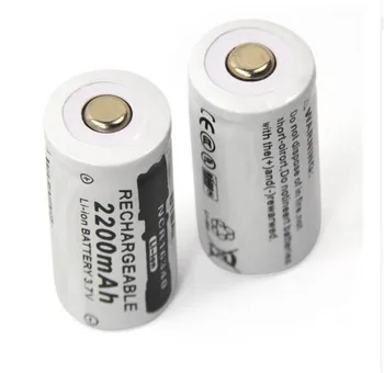 

NEW 2pcs 3.7v 2200mAh CR123A rechargeable lithium battery 16340 battery