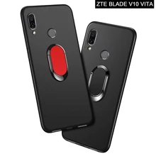 Zte Blade V10 Vita чехол Роскошный 6,26 дюймов мягкий черный силиконовый магнитный автомобильный держатель кольцо чехол для zte Blade V10 чехол s 6,3 дюймов