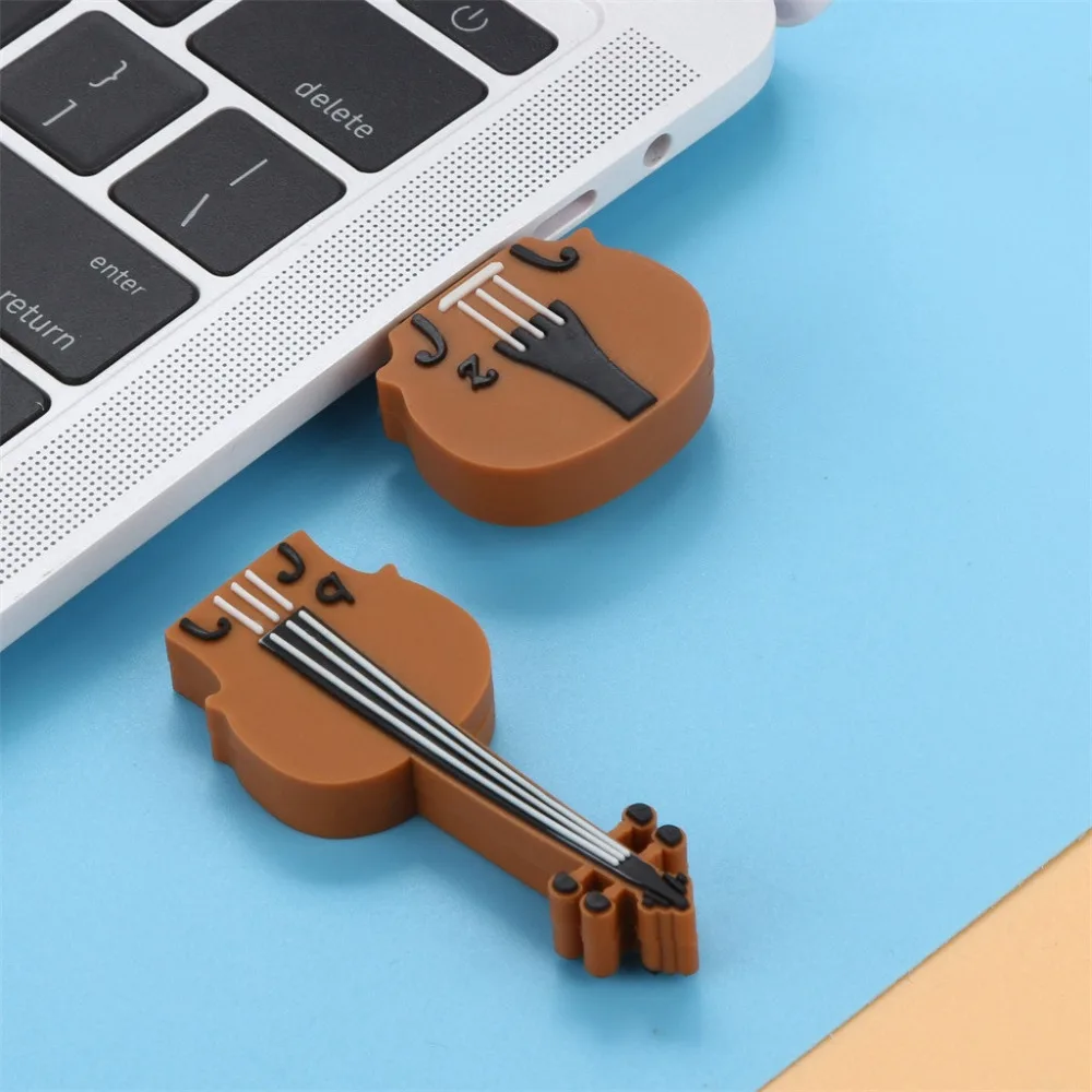 32 GB USB мультфильм в форме скрипки крутая модель Флэш-карта памяти, носитель Ручка U диск 4,3