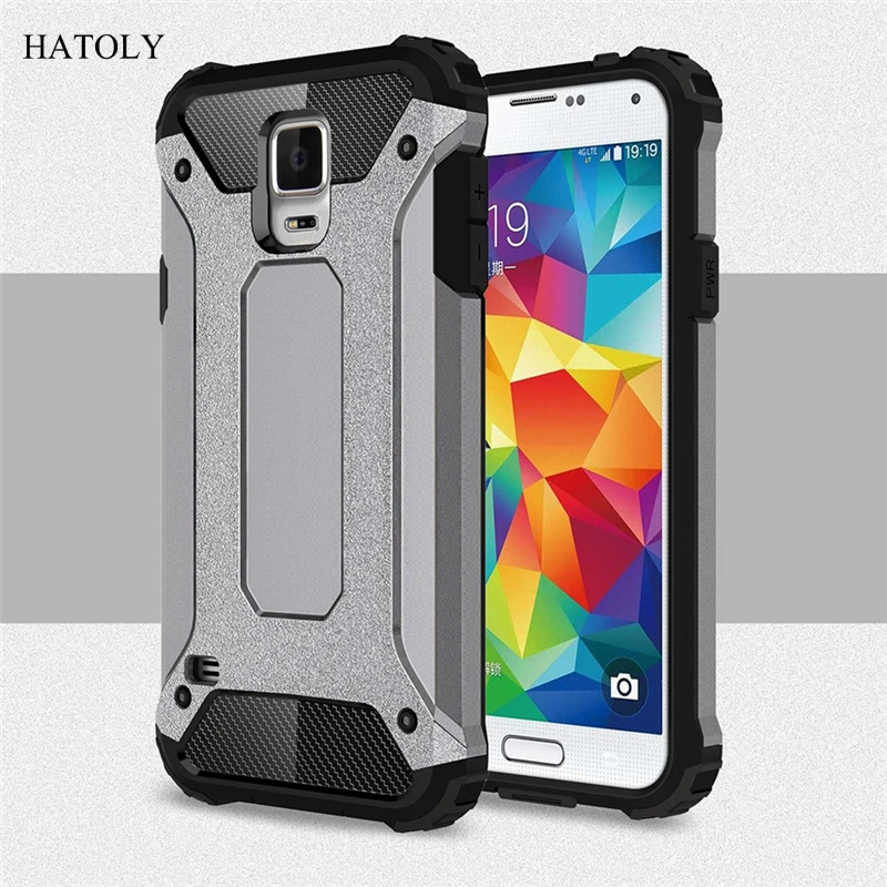 

For Cover Samsung Galaxy S5 Case Anti-knock Rugged Armor Cover For Samsung S5 Silicone Phone Bumper Case For Samsung S5 G900F <