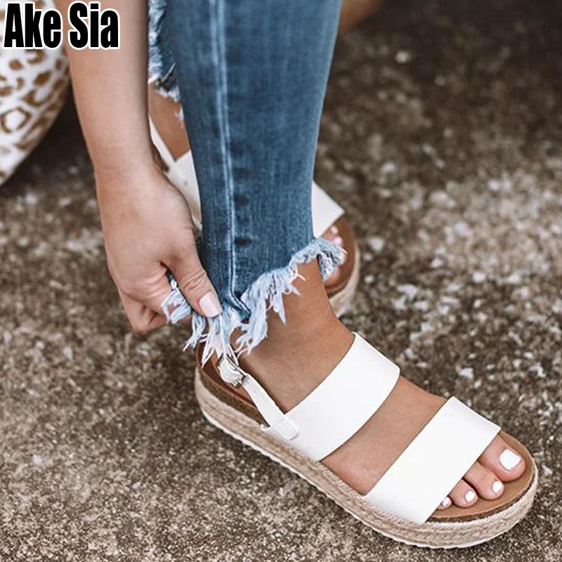 

Roman Summer PU Leather High Wedges Heels Platform Women Female Buckle Strap Comfort Casual Ladies Gladiator Sandals Shoes A759