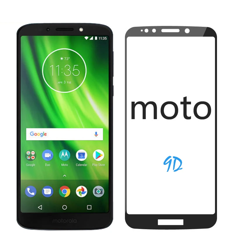 MicroData для Motorola Moto G6 Play Plus переднее закаленное стекло с полным покрытием 9D Защитная