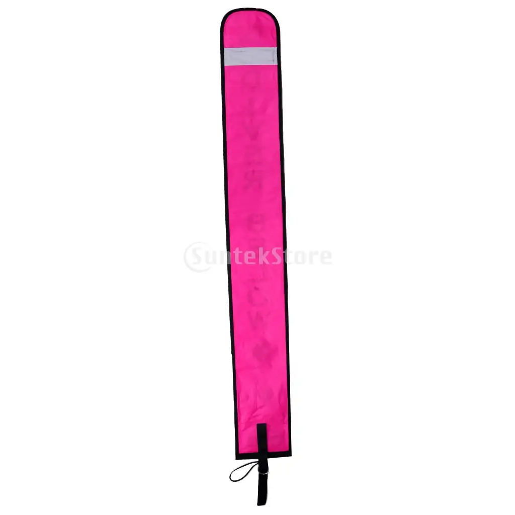 Professional Scuba Diving Diver Below Safety Sausage SMB Surface Marker Buoy, Finger Reel Guide Line Spool, 30m Line, Bolt Snap