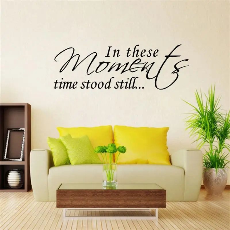 In this moments time stood still letters vinyl living room decor wall