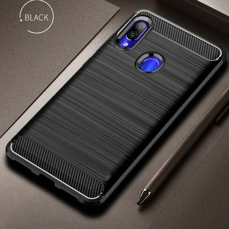 

For Xiaomi Redmi Note 7 Case Carbon Fiber Cover Full Protection Phone Case on for Redmi Note 7 Note7 Pro Cover Shockproof Bumper