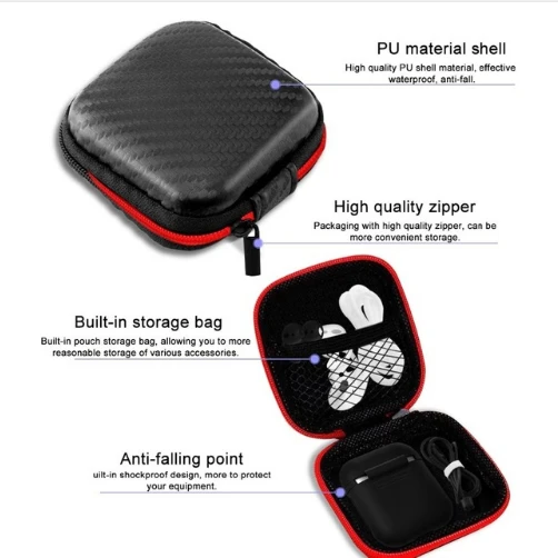

Earphone Storage Bag Case For Earbuds bluetooth earphone Box Carrying bag for headset Ear Pads i7 i7s tws with charger box