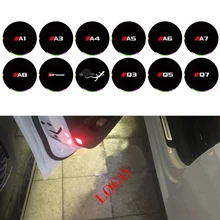 2x светодиодный подсветка двери автомобиля с логотипом 3D Ghost Shadow Добро пожаловать лампы логотип лазерный проектор лампа для Audi A3 A4 B6 A5 A1 A6 C6 A7 A8 Q5 Q7 Q3