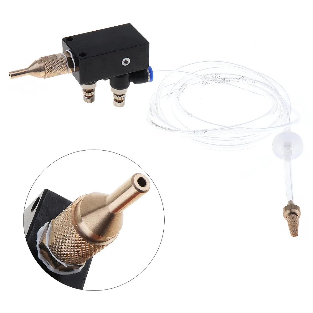 

Precision Mist Coolant Lubrication Spray System with Flexible Pipe and Check Valve for Metal Cutting Cooling Engraving Machine