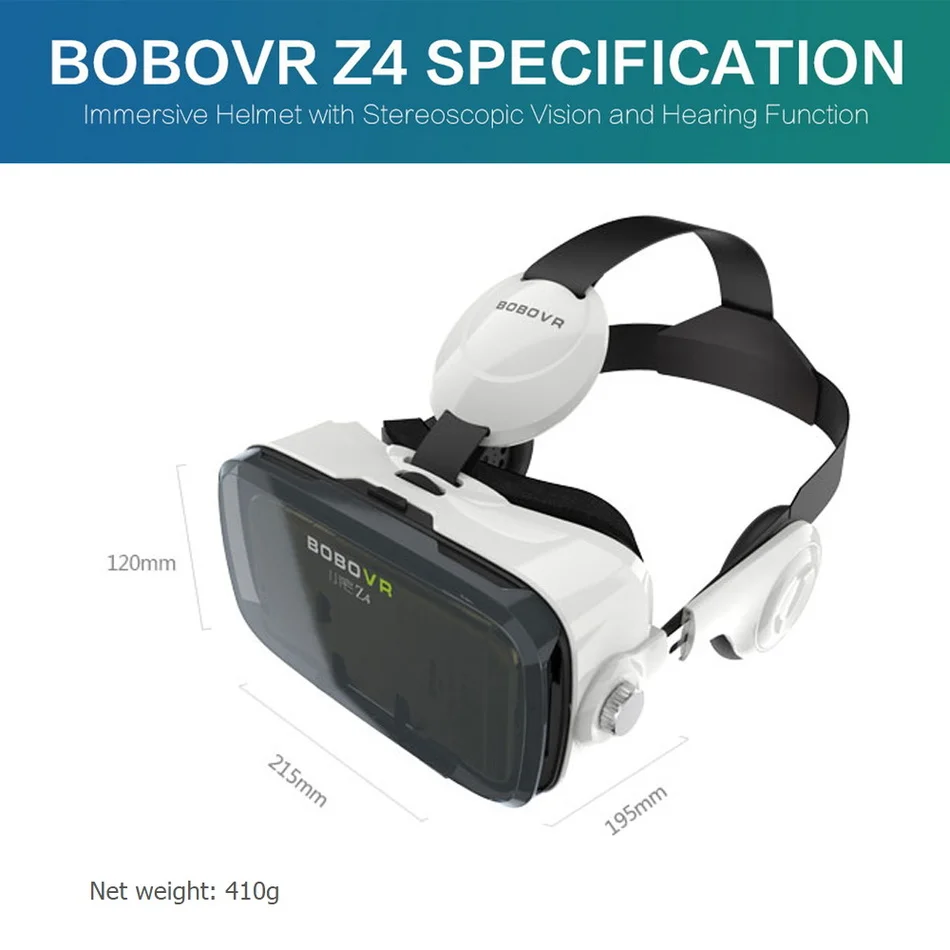 Горячая VR Cardboard BOBOVR Z4 VR Очки виртуальной реальности 360 градусов 3D просмотр захватывающий опыт 4,7 ''-6,2'' смартфон