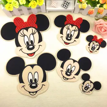 

Cartoon Kids Minnie Mickey Iron On Patches Clothes Patches For Clothing Girls Boys Embroidered Pathces