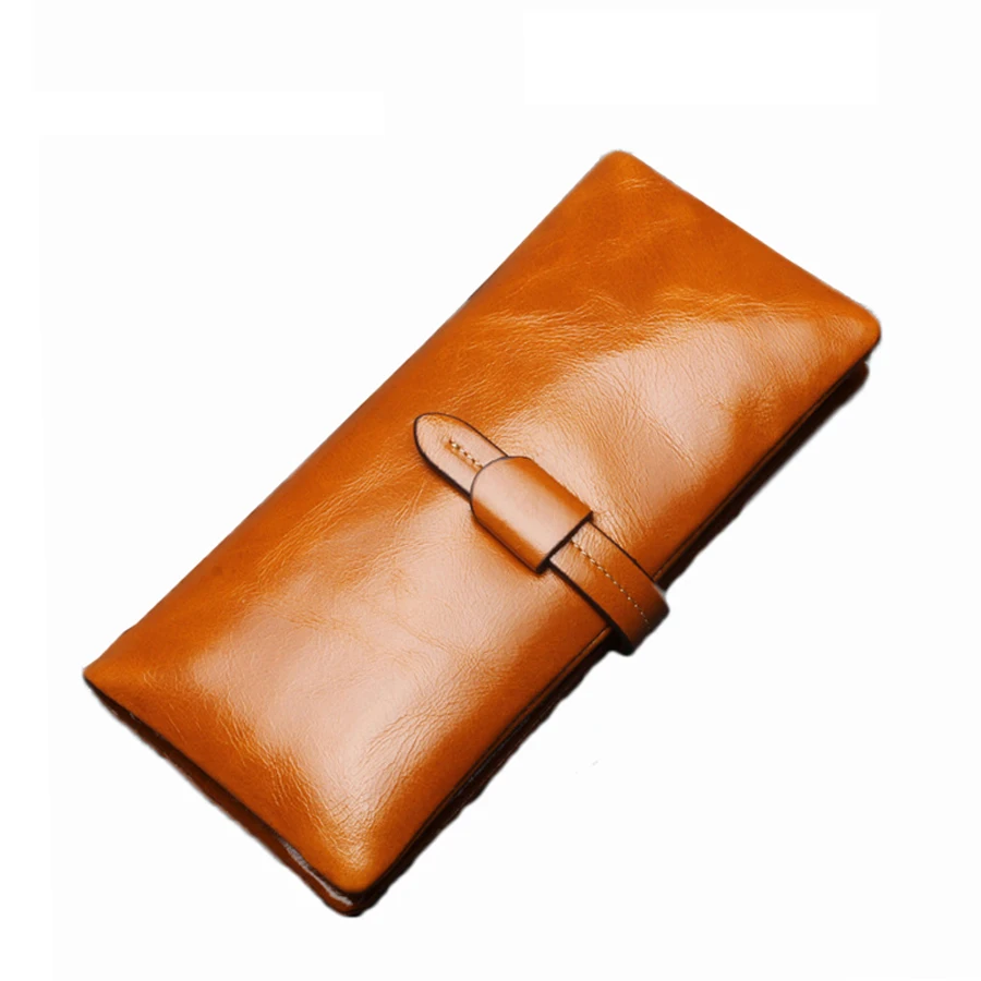 

Luxury Brands Genuine Leather Women Long Wallets Fashion Colorful Woman Purse Casual Women Vintage Card Coin Pocket Feminina New