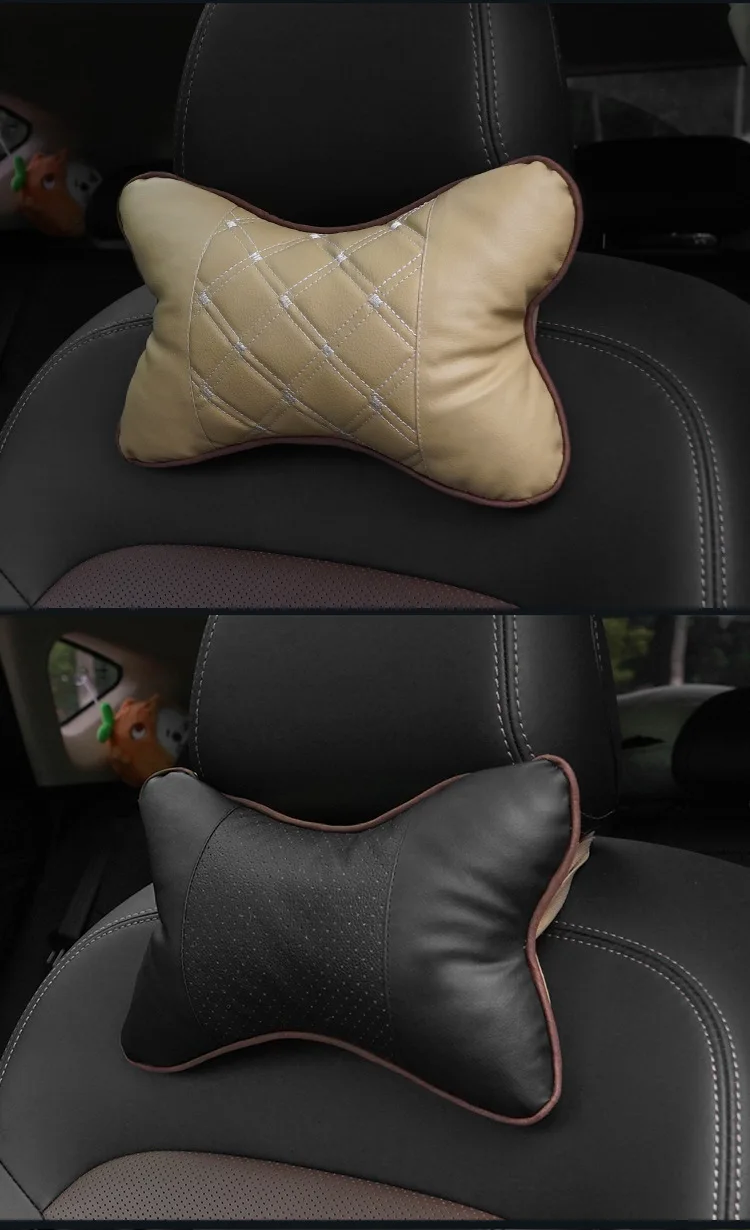 IKSNAIL Автомобильная подушка для шеи, автомобильное сиденье для безопасности, подголовник для автомобиля, подушка для отдыха, подушка для автомобиля из искусственной кожи, дышащие подушки для шеи