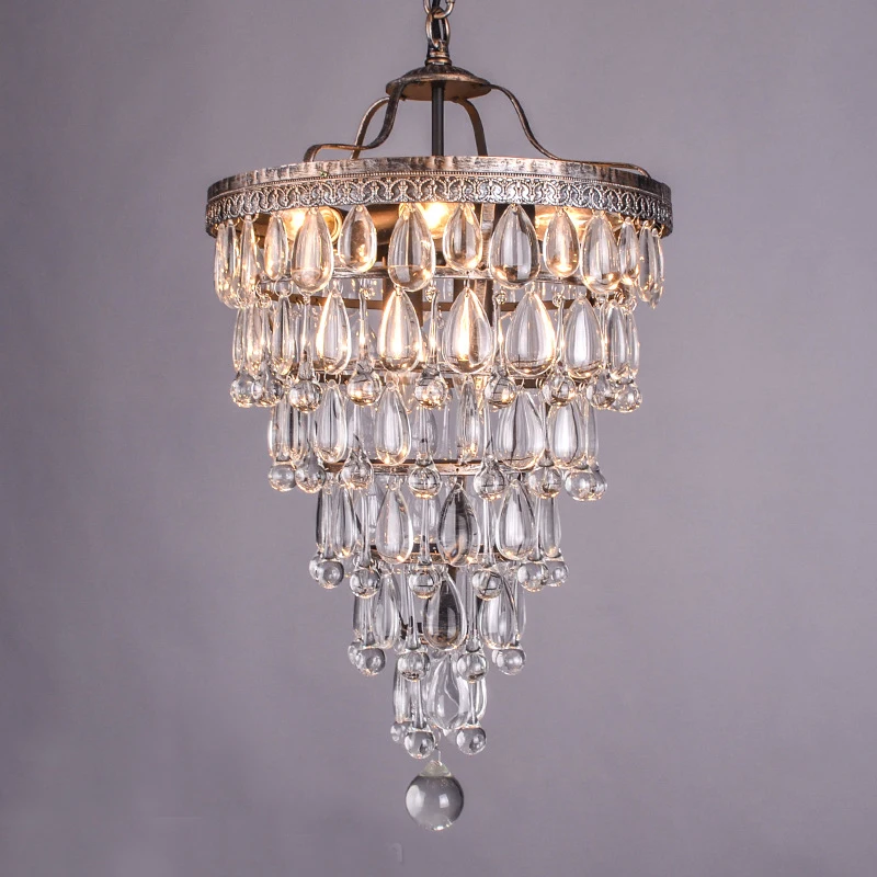 Retro antique cooper crystal drops chandeliersLARGE AMERICAN EMPIRE STYLE CRYSTAL CHANDELIER Restoration Hardware Lighting