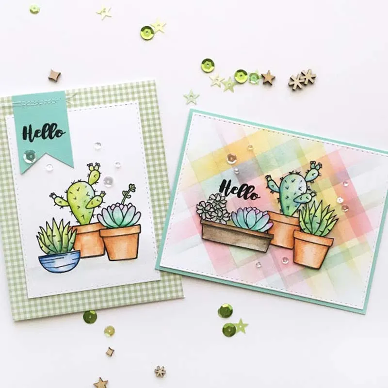 

Cactus Transparent Clear Silicone Stamp/Seal for DIY scrapbooking/photo album Decorative card making 2019 New