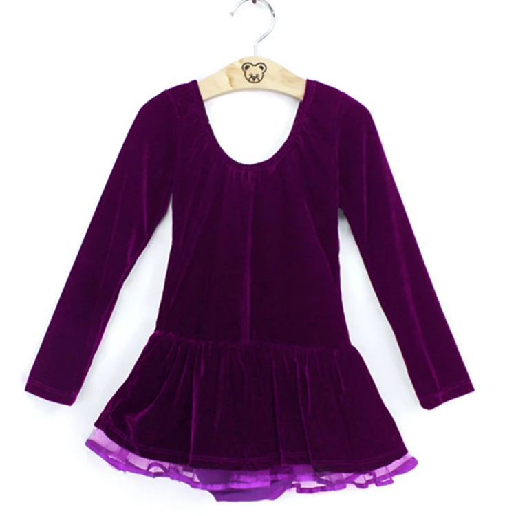 Kids Long Sleeve Ballet Dance Dress (1)