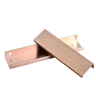 wer handle hide aluminum alloy cabinet door handle edge brushed gold  (11)