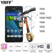 2 шт. 2.5D 0.26 мм 9 H закаленное Стекло защитный Экран протектор Плёнки для Huawei Y530 y536 y540 Y520 y560 y625 Y635 Инструменты