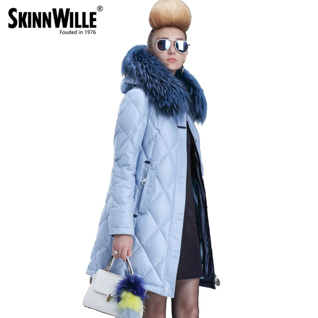 SKINNWILLE Одежда Модный Женский Пуховик 2017 Новинка женское пальто Новая Зимняя Коллекция Зимние куртки женские зимние куртки женски Длинное Пальто пуховика длинная курткикуртка женская зимняя
