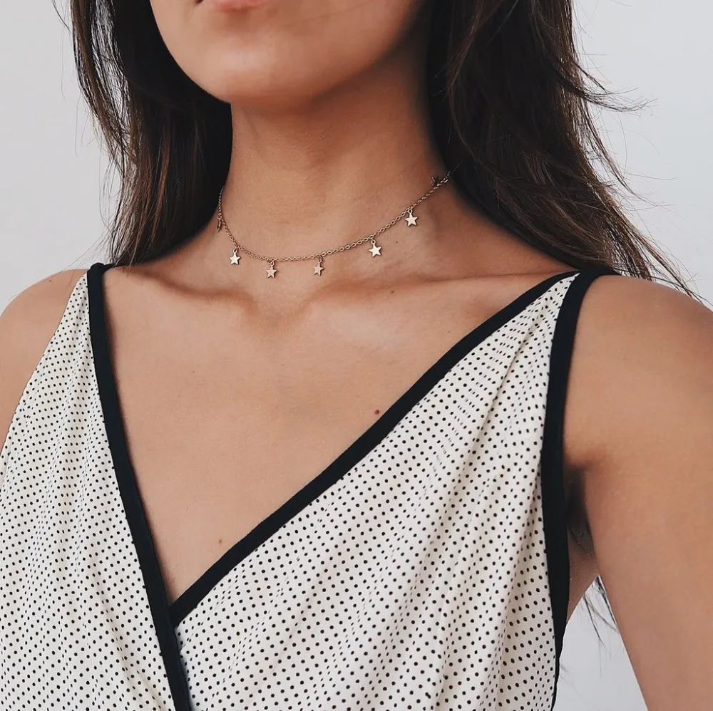 Богемное ожерелье s для женщин модное Золотое геометрическое ожерелье в виде цепи, ювелирные изделия оптом